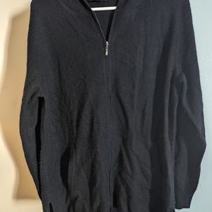 Cashmere Hoodie, Black, size Large